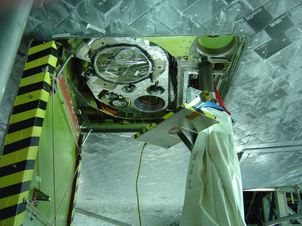 The Space Shuttle orbiter side 17-inch valve umbilical assembly. Photo taken June 15, 2005 by one of my interns.