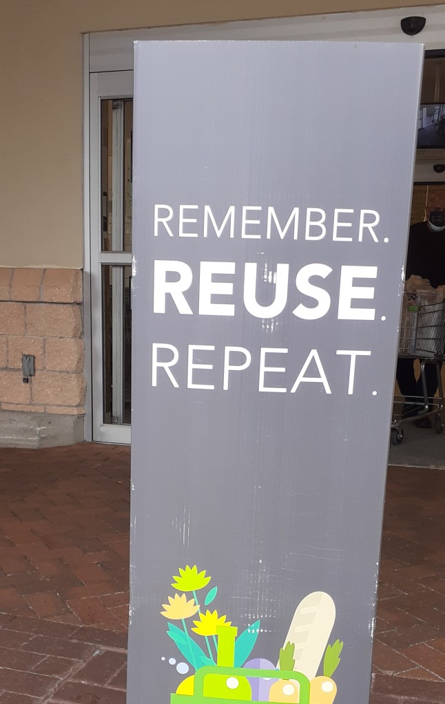Sign - remember, reuse, repeat. Credit: Edgar Zapata, zapatatalksnasa.com